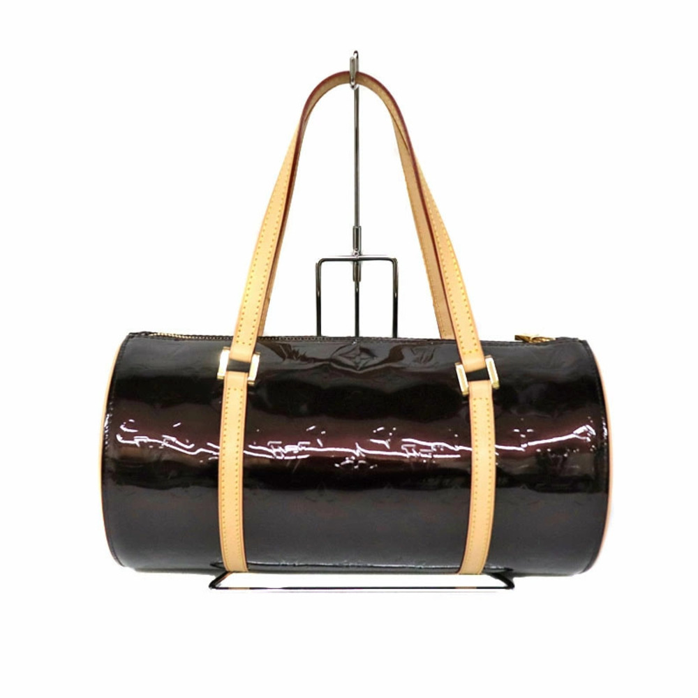 LOUIS VUITTON Bedford Bag Cylindrical Vernis Amarante Purple Brown